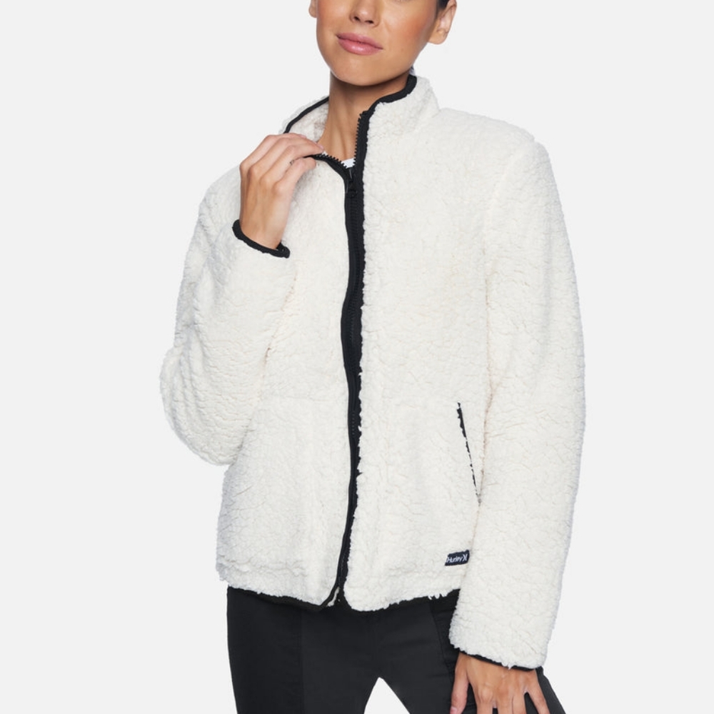 NWT women's full zip sherpa jacket...size L